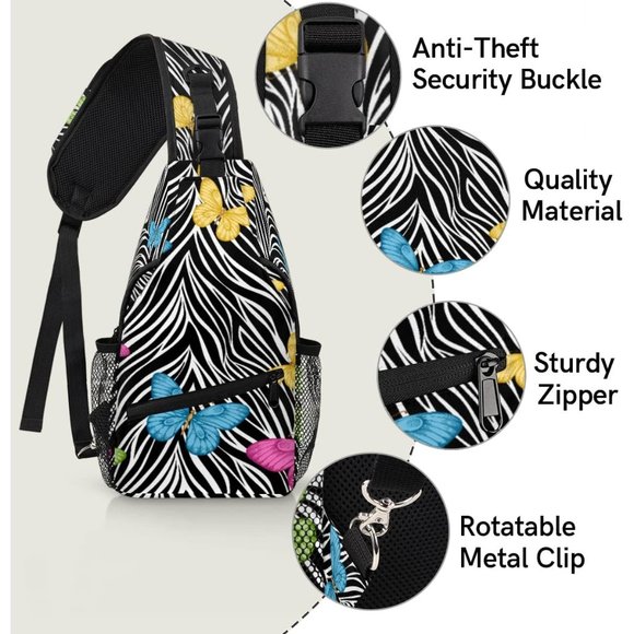 Women Butterfly Mini Crossbody Shoulder Chest Small Backpack for Travel Hiking main image 5